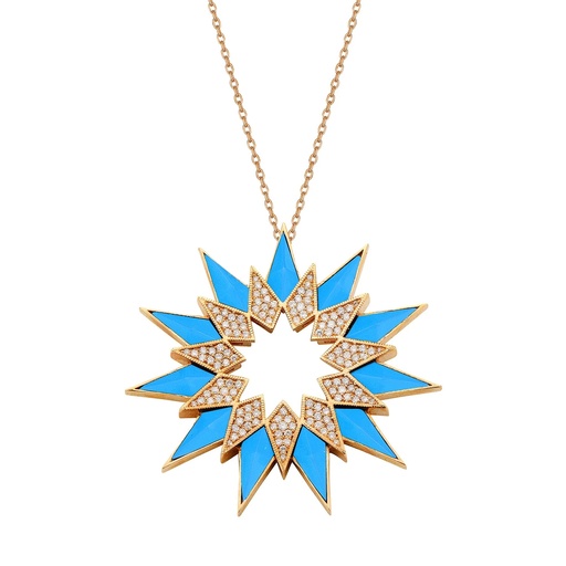 [RG.NORD] Rose Gold Nord Pendant - Turquoise