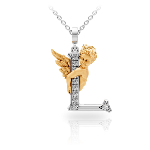 [0069.3#4768] Pendant My Angel L with Diamonds