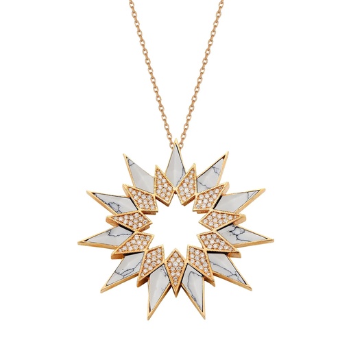 [RG.NORD] Rose Gold Nord Pendant - White