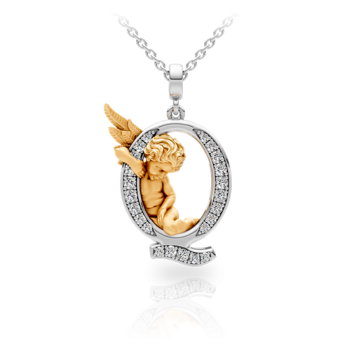 [0074.3#4773] Pendant My Angel Q with Diamonds