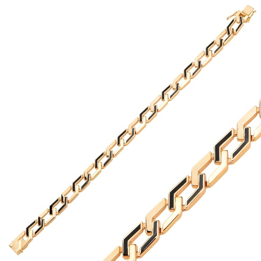[RG.RB06L0RB] Rose Gold Rebel Riviera Naked Black Bracelet