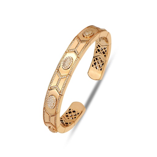 [RG.SL1101RB] Rose Gold Shield Colorless Bracelet - Rose Gold