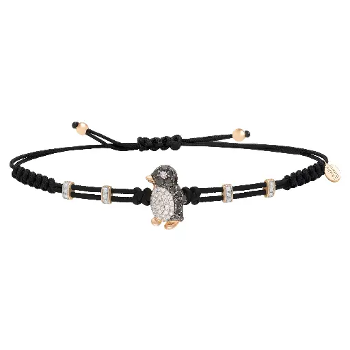 [B178DN.XL#480] Rose Gold  Penguin Bracelet - XLarge