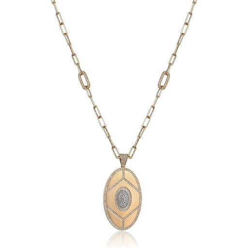 [RG.SHIELD-MAXI-MEDALLION] Rose Gold Shield Maxi Medallion