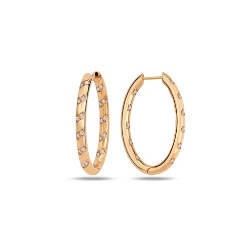 [RG.trn-rose] Rose Gold Tornado Mini Hoops Colorless Edition - Rose Gold