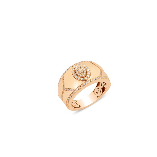 Shield Colorless Ring - Rose Gold