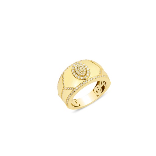 Shield Colorless Ring - Yellow Gold