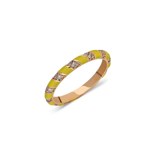 Tornado Ring - Neon Yellow Enamel