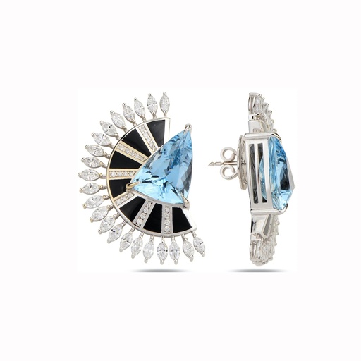 [WG.AL06LQ1WY] White Gold Alis Limited Edition Earrings with Aquamarine