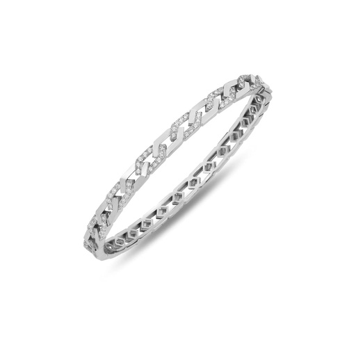 [WG.RB01X01WB-S] White Gold Rebel Colorless Bracelet White Gold