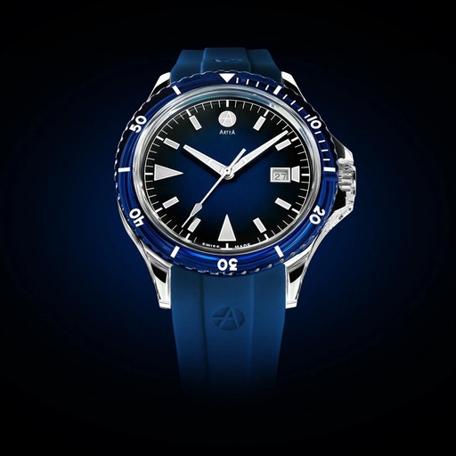 [AquaSaphir Blue Smoke Blue Bezel] Artya - AquaSaphir Blue Smoke Blue Bezel