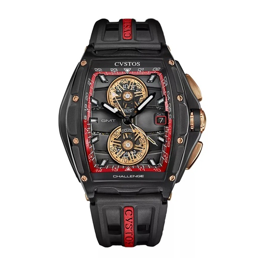 [B01110.4102002] Chrono GMT Black Steel/Red Dial - 41mm