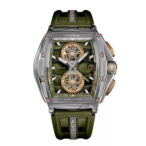 [B01110.4107002] Chrono GMT Grey Steel/Kaki - 41mm