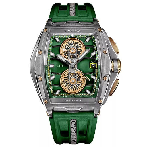 [B01110.4507001] Chrono GMT Steel/Green Dial - 45mm