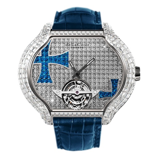 [WAWG2610-0150T] City Cross Blue Sapphire White Gold Watch