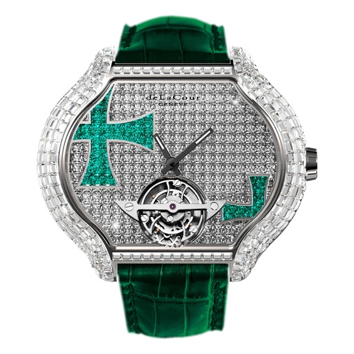 [WAWG2610-0160T] City Cross Emerald White Gold Watch