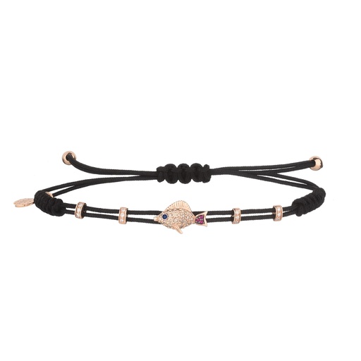 [B192DBRU.S#505] Rose Gold Fish Bracelet - Small