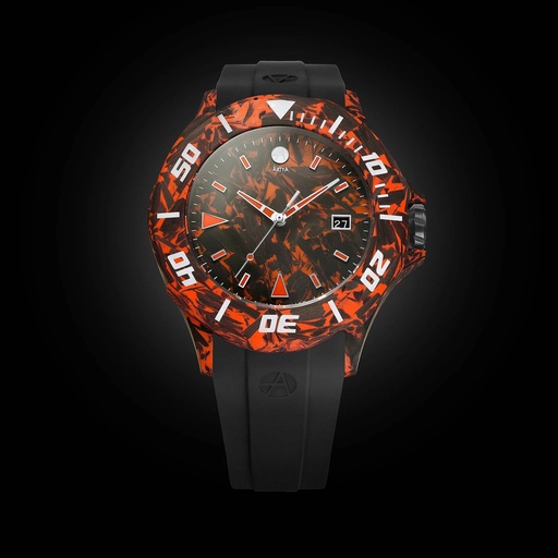 [Large Orange Diver Carbon] Artya - Large Orange Diver Carbon