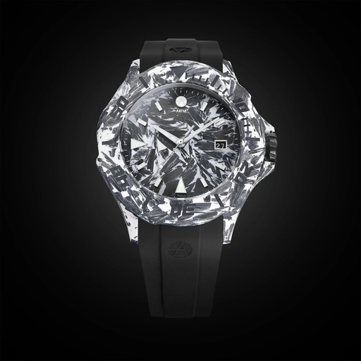 [Large White Diver Carbon] Artya - Large White Diver Carbon