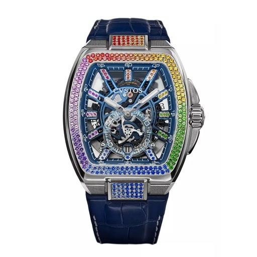 [F00103.4216002] Metropolitan PS Titanium/SQLT Blue Dial/Rainbow - 42mm