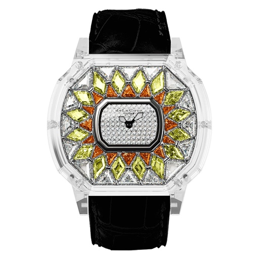 [WASC3702-1043] Reflect Celest White Orange & Yellow Sapphire Watch