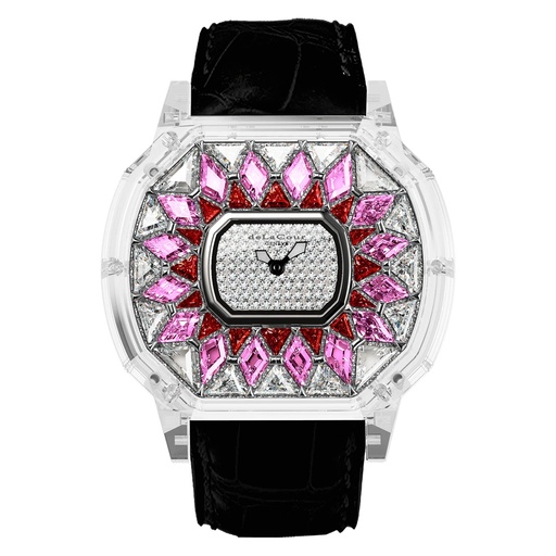 [WASC3702-1028] Reflect Celest White Pink & Red Sapphire Watch