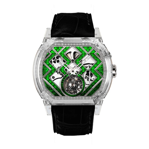[WASC3642-6060T] Reflect Streamer Emerald Sapphire Watch