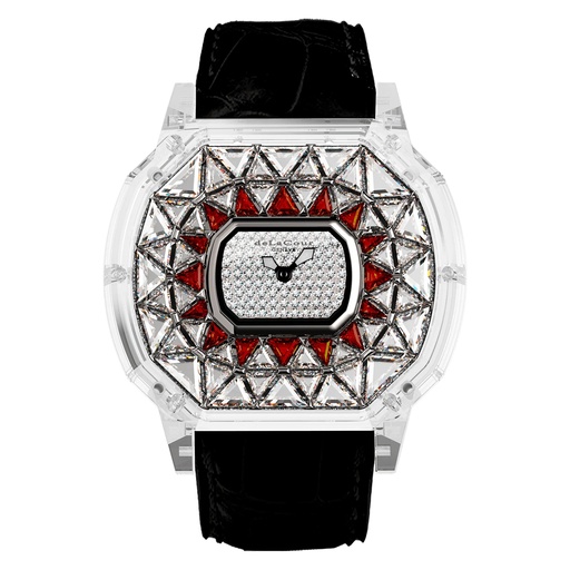 [WASC3762-1020] Reflect Tetra White & Red Sapphire Watch