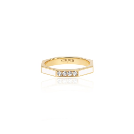 [OC004] Fingers Crossed White Ring