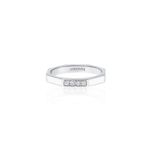 [OC013] Fingers Crossed White White Gold Ring