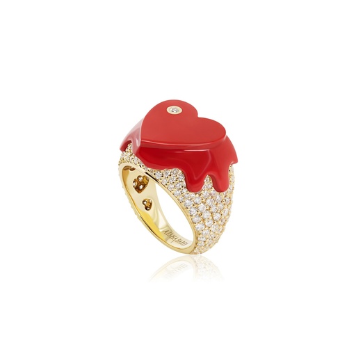 [SL001] Sweet Love Diamond Red Pinky Ring