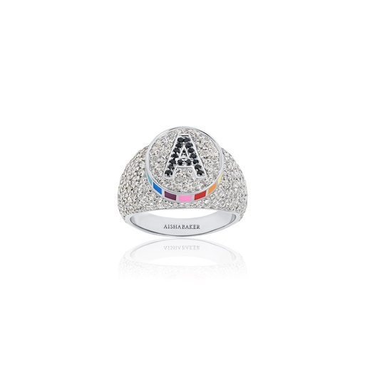 [SD002] Signet Dreams Diamond White Gold Pinky Ring