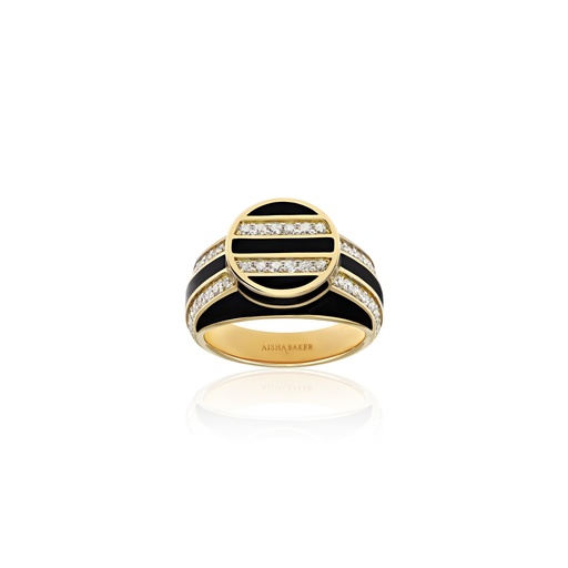 [SD009] Signet Dreams Deco Yellow Gold Pinky Ring