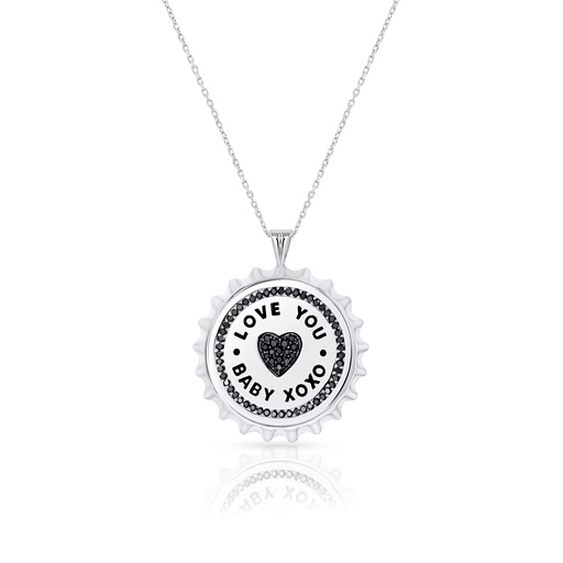 [H015] Fable Cap XOXO White Gold Necklaces