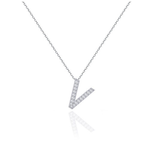 [IN022] Initials Necklace - V
