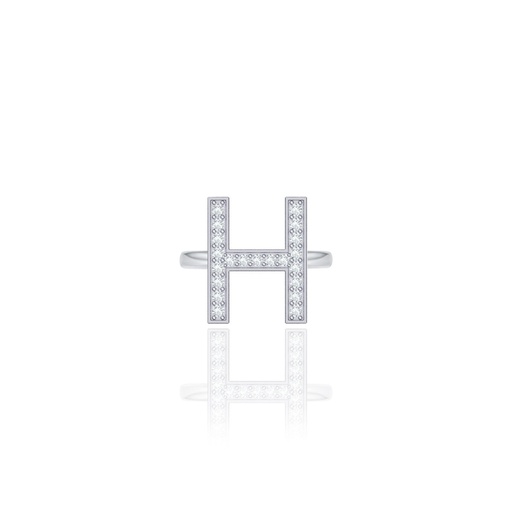 [IR008] Initials Ring - H