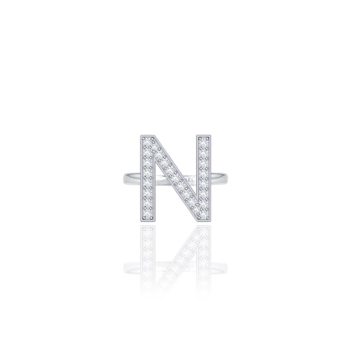 [IR014] Initials Ring - N