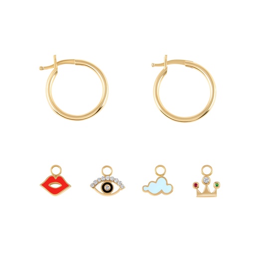 [PS011] A Charmed Life Hoop Earrings