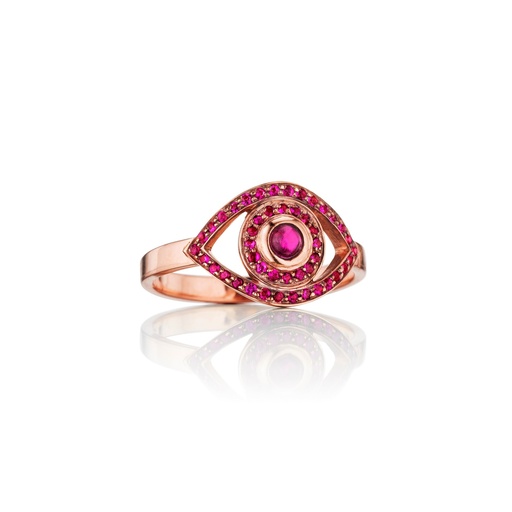[AME3RUB] Rose Gold Mini Eye Ring Ruby