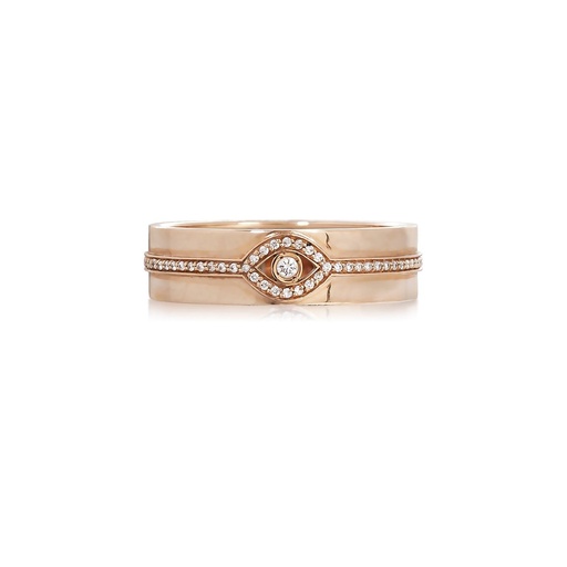 [A1F3BR] Rose Gold Single Diamond Band White Diamond