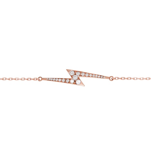 [BF3BR] Rose Gold Flash of Light Bracelet White Diamond