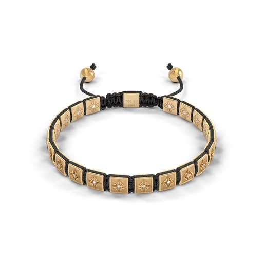 Shamballa Jewels Yellow Gold Diamond 6mm Lock Bead Bracelet