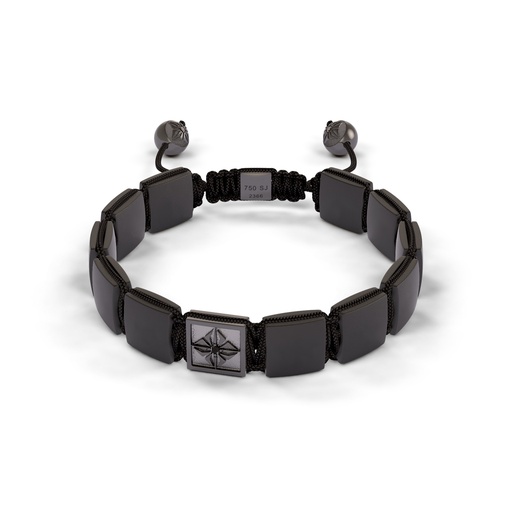 Shamballa Jewels Black Gold Diamond 10mm Lock Bead Bracelet
