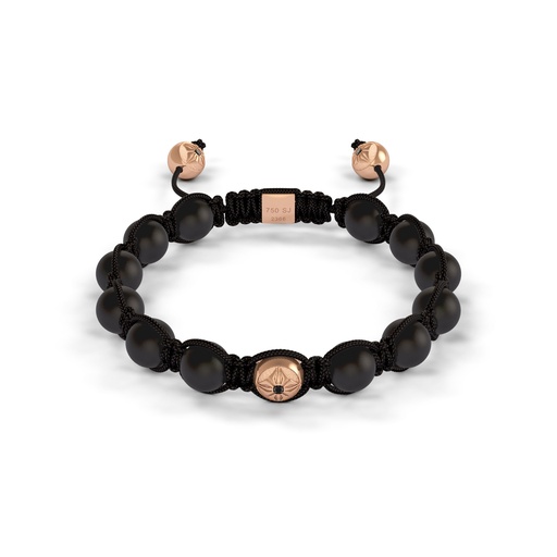 Shamballa Jewels Rose & Ceramic Diamond 8mm Braided Bead Bracelet