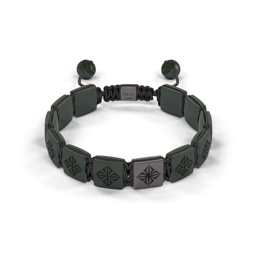 Shamballa Jewels Black & Ceramic Diamond 10mm Lock Bead Bracelet