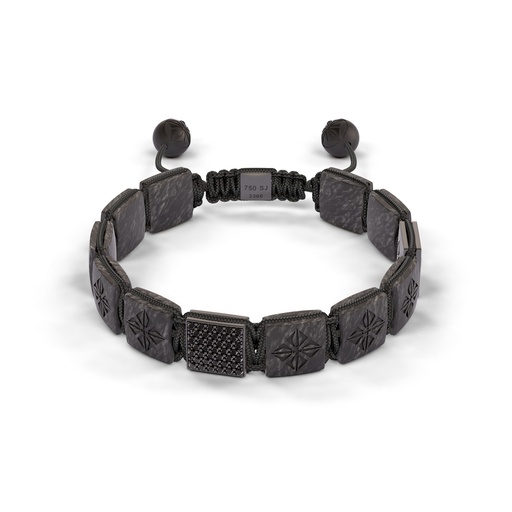 Shamballa Jewels Black & Carbon Diamond 10mm Lock Bead Bracelet
