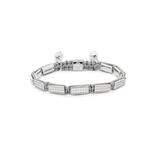 Shamballa Jewels White Gold Diamond 6mm Lock Bead Bracelet