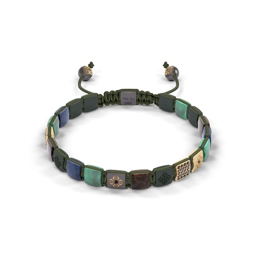 Shamballa Jewels Yellow Black & Ceramic Diamond Sapphire & Emerald 6mm Lock Bead Bracelet