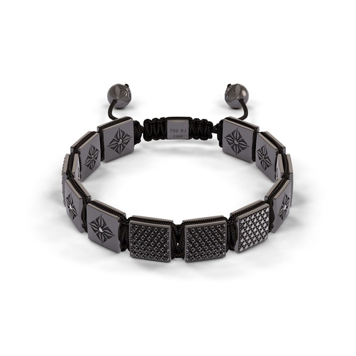 Shamballa Jewels Black Gold Diamond 10mm Lock Bead Bracelet