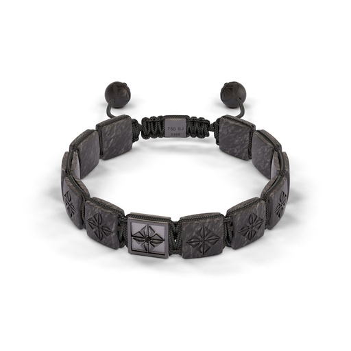Shamballa Jewels Black & Carbon Diamond 10mm Lock Bead Bracelet